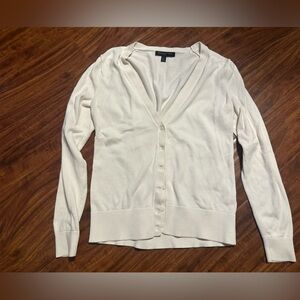 Cream Button-Up Cardigan